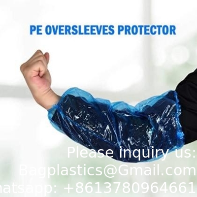 Wholesale Polyethylene Disposable Arm Sleeve Cover 18&quot; Plastic Blue Disposable Arm Sleeves For Cooking And Tattoo