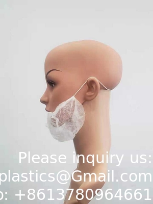Manufacturer Disposable PP Nonwoven Beard Cover Beard Protecting Net Beard Guard Covers Used In Food Industry Health
