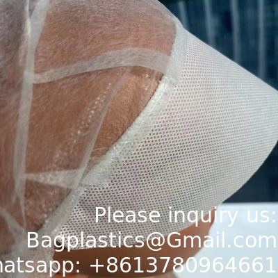 Workshop Food Industry PP Hair Cover White Disposable Non Woven Bouffant Peak Caps