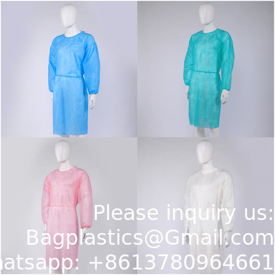 Manufacturer Disposable Isolation Gown PP+PE Non Woven Personal Protective Medical Batas Quirurgicas Desechables