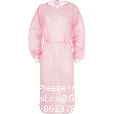 Manufacturer Non Woven Medical Protective Elastic Knitted Cuffs PP+PE Hospital Gowns Disposable Isolation