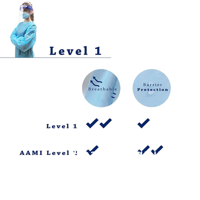 Chemotherapy Gowns Disposable Yellow Color Waterproof Medical Surgical Isolation Gown