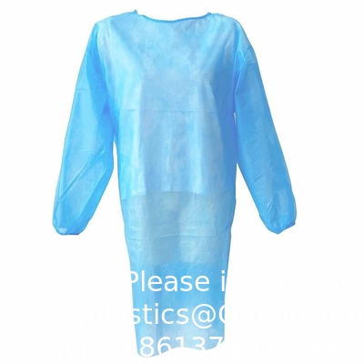 Chemotherapy Gowns Disposable Yellow Color Waterproof Medical Surgical Isolation Gown