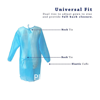 Chemotherapy Gowns Disposable Yellow Color Waterproof Medical Surgical Isolation Gown