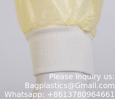 Chemotherapy Gowns Disposable Yellow Color Waterproof Medical Surgical Isolation Gown
