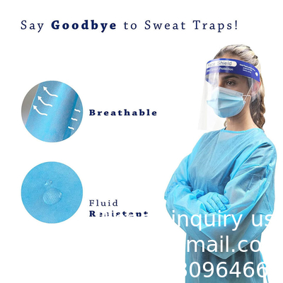 Chemotherapy Gowns Disposable Yellow Color Waterproof Medical Surgical Isolation Gown