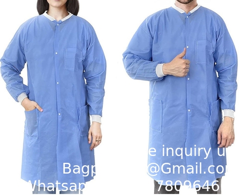 Disposable Laboratory Coat, Dental supplies, Nonwoven Disposable PP White Lab Coat Non Woven For Kids Or Adults