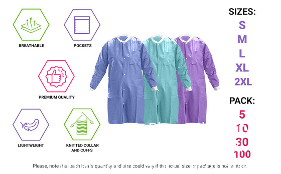 Disposable Laboratory Coat, Dental supplies, Nonwoven Disposable PP White Lab Coat Non Woven For Kids Or Adults