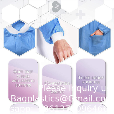 Disposable Laboratory Coat, Dental supplies, Nonwoven Disposable PP White Lab Coat Non Woven For Kids Or Adults