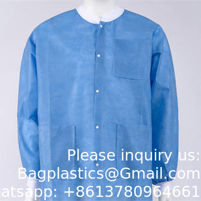 PP SMS Hospital Uniforms Doctor Nurse Surgical Medical White Lab Coat Scrub Suit Adult Kids Chemistry Lab Suit
