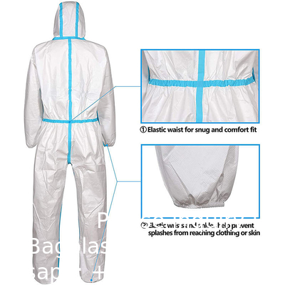 Ppekit Disposable Safety Coveralls Disposable Protection Chemical Protective Microporous Non-Woven Coverall OEM