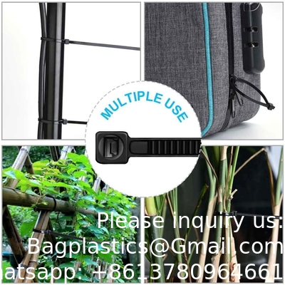 Zip Ties Heavy Duty 8 Inch, Premium Plastic Wire Ties With Tensile Strength, Self-Locking Black Nylon Tie Wrap
