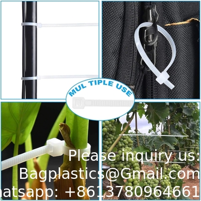 Zip Ties Heavy Duty 8 Inch, Premium Plastic Wire Ties With Tensile Strength, Self-Locking Black Nylon Tie Wrap