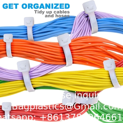 Zip Ties Heavy Duty 8 Inch, Premium Plastic Wire Ties With Tensile Strength, Self-Locking Black Nylon Tie Wrap