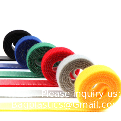 Colorful Velcro ties, Reusable Fastening Cable Ties, Microfiber Cloth 6-Inch Hook Loop Cord Ties Velcrs12mm*150mm