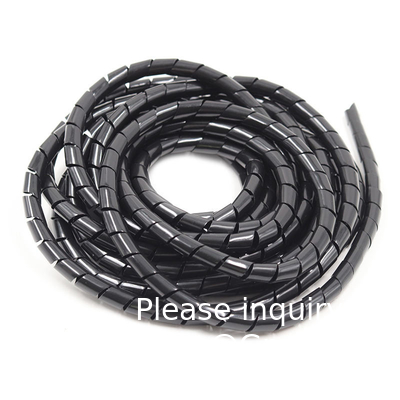 Flexible Spiral Tube Wrap Cable Management Sleeve Computer Wire Manage Cord 3 Meters Length Black