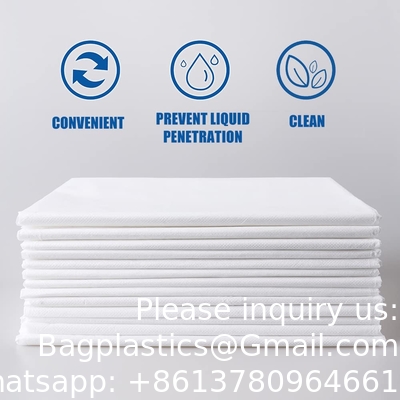 Disposable Massage Table Cover Paper Sheet Pp Non Woven Waterproof Disposable Bed Sheet Rolls For Salon Beauty Spa