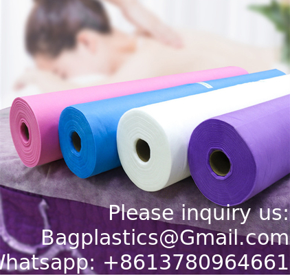 Disposable Massage Table Cover Paper Sheet Pp Non Woven Waterproof Disposable Bed Sheet Rolls For Salon Beauty Spa