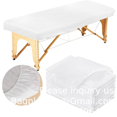 Disposable Fitted Massage Table Sheets Spa Bed Covers, Breathable Non Woven Fabric Massage Table Protective Cover