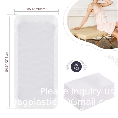 Disposable Fitted Massage Table Sheets Spa Bed Covers, Breathable Non Woven Fabric Massage Table Protective Cover