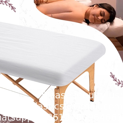 Disposable Fitted Massage Table Sheets Spa Bed Covers, Breathable Non Woven Fabric Massage Table Protective Cover