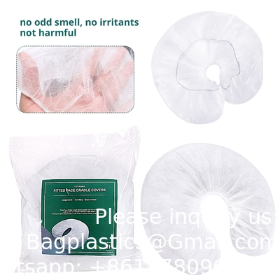 Disposable Face Cradle Covers, Non-Woven U-Shaped Massage Pillow Covers, Fitted Face Pillow Cushion, Non-Sticking