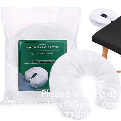 Disposable Face Cradle Covers, Non-Woven U-Shaped Massage Pillow Covers, Fitted Face Pillow Cushion, Non-Sticking
