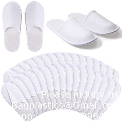 Disposable Slippers, Closed Toe SPA Slippers Non-Slip Slippers Comfortable Individually Wrapped Guest Slippers