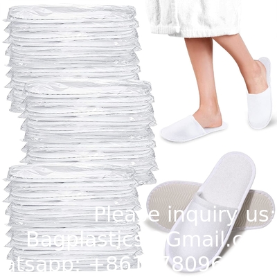 Disposable Slippers, Closed Toe SPA Slippers Non-Slip Slippers Comfortable Individually Wrapped Guest Slippers