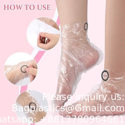 Paraffin Wax Liners Bags, Disposable Mitts Booties Plastic Socks And Gloves Liners For Hand &amp; Foot Hot Wax