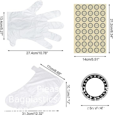 Paraffin Wax Liners Bags, Disposable Mitts Booties Plastic Socks And Gloves Liners For Hand &amp; Foot Hot Wax