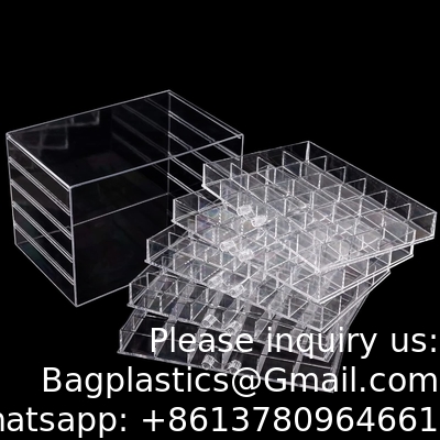 Clear Jewelry Organizer, Durable Jewelry Box With 5 Drawers, Jewelry Organizer Box, Earring Jewelry Organizer