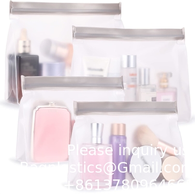 Toiletry bags, Soft Plastic Travel Makeup Cosmetic Bags, Zipper Closure Design, Waterproof Portable Carry on Bags