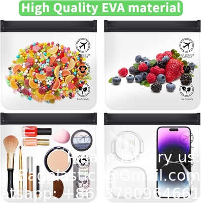 Quart Size Zipper Bags- Triple-sealed Seam Leakproof Clear Cosmetic Bag for Liquids &amp; Makeup- Portable Travel Size