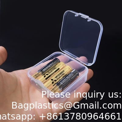 Mini Clear Plastic Beads Storage Box Small Empty Organizer Box with Hinged Lid for Storage of Small Items, Jewelry