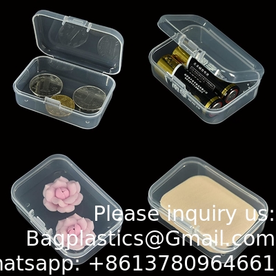 Organizer Storage Box, Rectangular Empty Mini Clear Plastic Organizer Storage Box Containers with Lids Small Items
