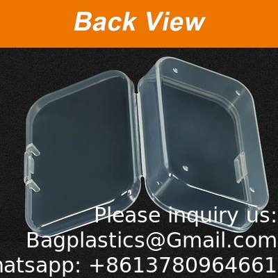 Organizer Storage Box, Rectangular Empty Mini Clear Plastic Organizer Storage Box Containers with Lids Small Items