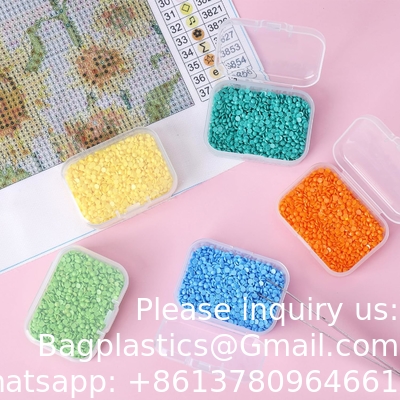 Organizer Storage Box, Rectangular Empty Mini Clear Plastic Organizer Storage Box Containers with Lids Small Items
