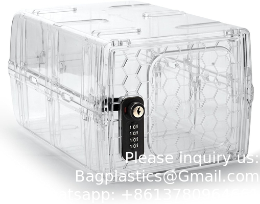 Acrylic Donation Box, 9.8&quot; x 9.8&quot; x 9.8&quot; Large Ballot Box, Suggestion Box with Lock - Large Comment Box - Clear Money