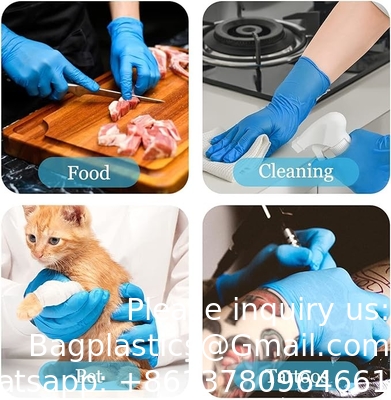 Nitrile Gloves, 4mil-100 Count, Gloves Disposable Latex Free, Disposable Gloves For Household, Food Safe