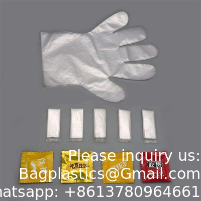Multipurpose Individual Folded gloves foding gloves Pack Disposable Pe Gloves Clear Food Grade Biodegradable Gloves