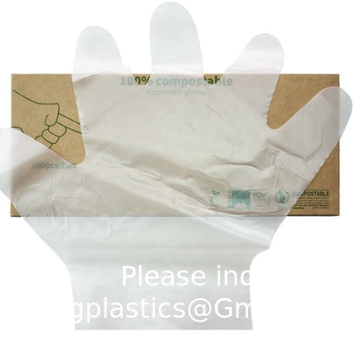 100% Compostable Gloves, Cornstarchgloves, Food Service Disposable Gloves, Food Prep Cooking Gloves, Eco-Friendly