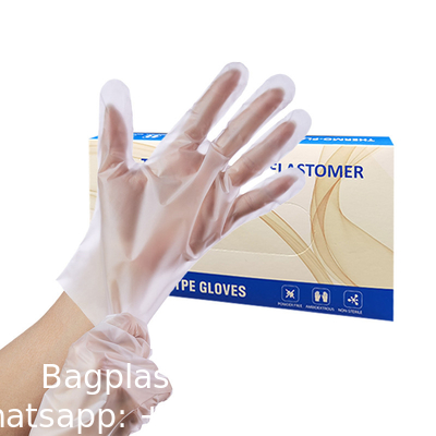 Wholesale Biodegradable Sustainable Recyclable Powder Free Disposable TPE/PE Gloves Low Cost Disposable PE Gloves