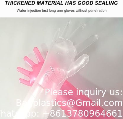 Disposable Field Dressing Gloves Veterinary Insemination Rectal Long Gloves, Extra Long Sleeve Full Arm Gloves