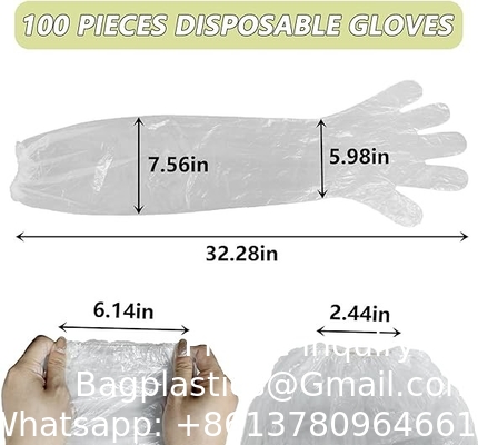 Disposable Field Dressing Gloves Veterinary Insemination Rectal Long Gloves, Extra Long Sleeve Full Arm Gloves