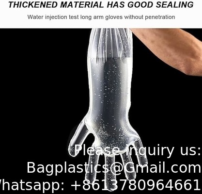 Disposable Field Dressing Gloves Veterinary Insemination Rectal Long Gloves, Extra Long Sleeve Full Arm Gloves