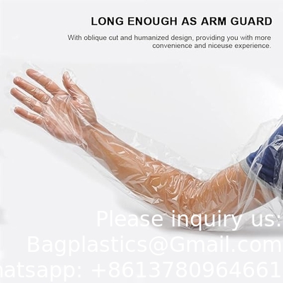 Disposable Field Dressing Gloves Veterinary Insemination Rectal Long Gloves, Extra Long Sleeve Full Arm Gloves