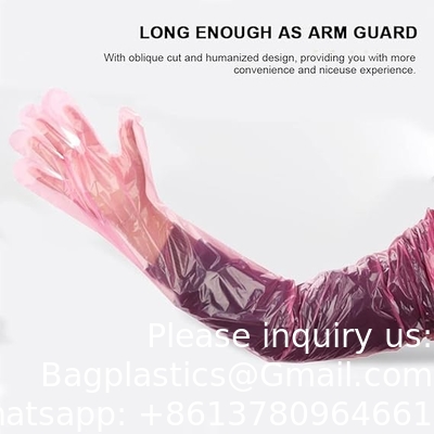 Disposable Field Dressing Gloves Veterinary Insemination Rectal Long Gloves, Extra Long Sleeve Full Arm Gloves