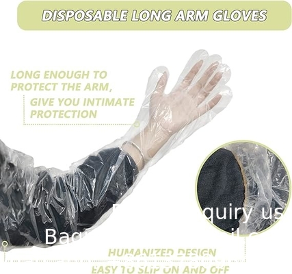 Disposable Field Dressing Gloves Veterinary Insemination Rectal Long Gloves, Extra Long Sleeve Full Arm Gloves