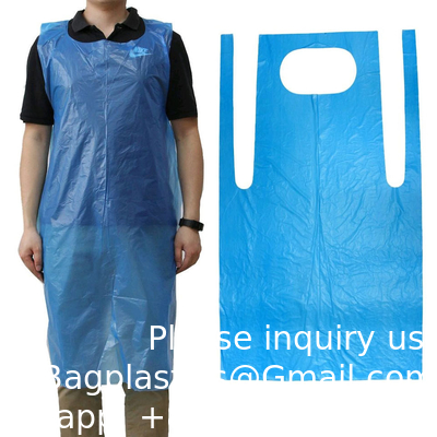 Wholesale Biodegradable Pla cornstarch Apron Embossed Or Smooth Apron Disposable Pe Apron Kitchen Wear Sleeveless